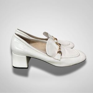 Jeffrey Campbell White Patent Leather Loafers